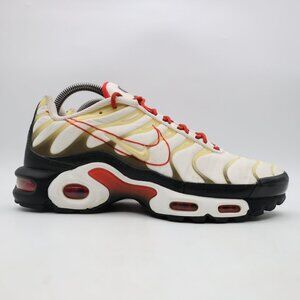 Nike Air Max Plus 'Script Swoosh' Men's Size 8 Sneakers White Gold CK9392-100
